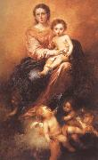 Bartolome Esteban Murillo Beaded rosary of Our Lady holding the child oil painting reproduction